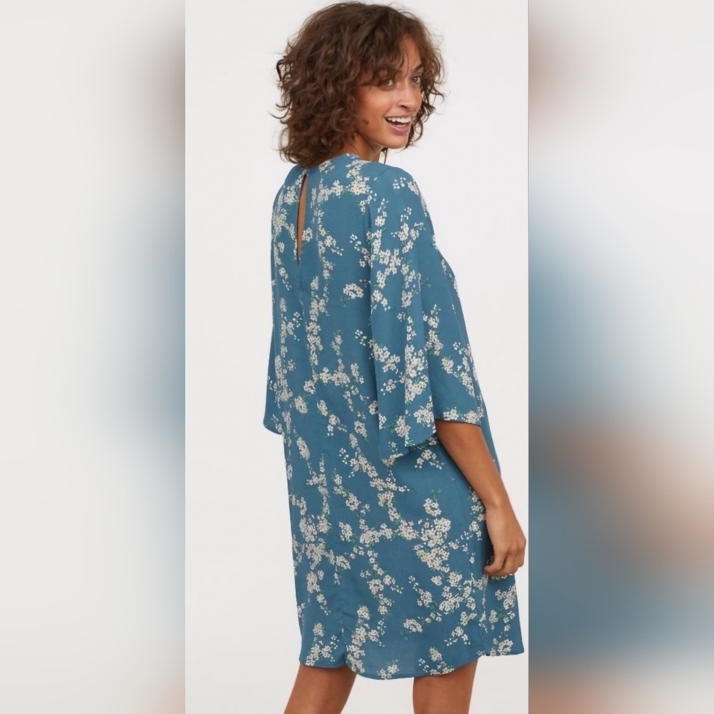 Floral Blue Kimono Robe